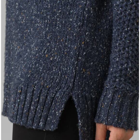 NWT prAna Ibid Knit Sweater Tunic Blue Mockneck XS - Picture 5 of 6